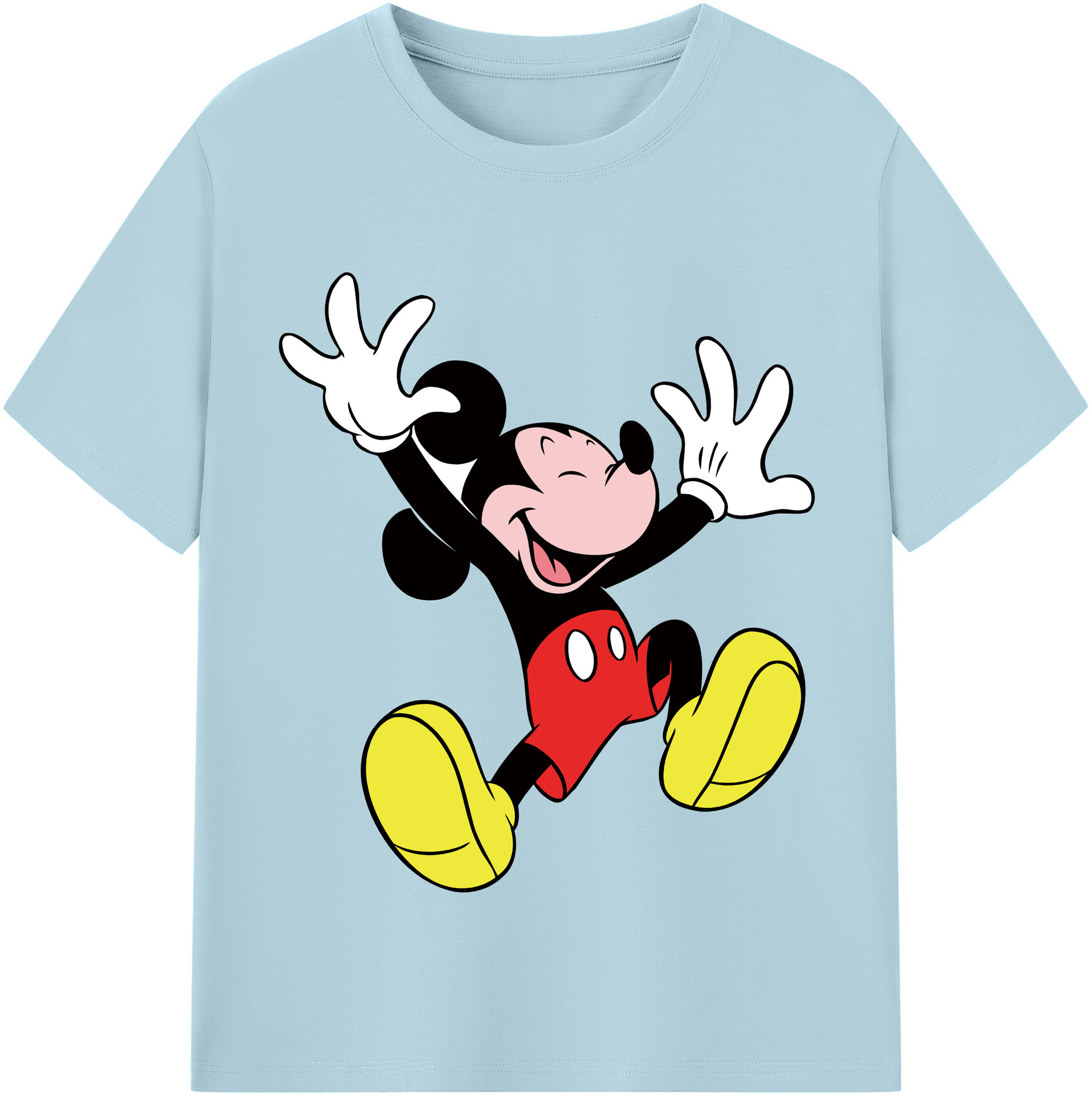 （画像用） ミッキーマウス Mickey Mouse 綿100％半袖Tシャツ（フロントプリント）